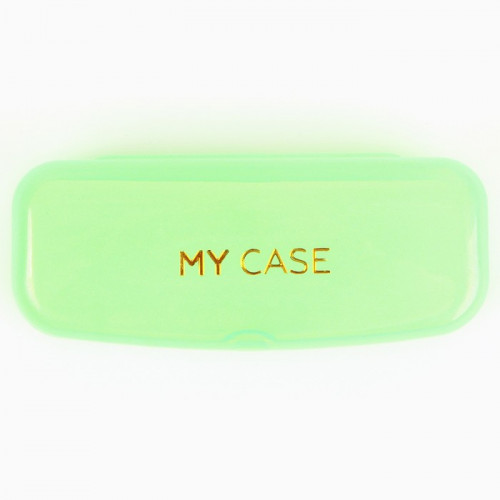 Футляр для очков My case, зелёный, 15,5 х 5,2 х 3,5 см (производитель не указан)