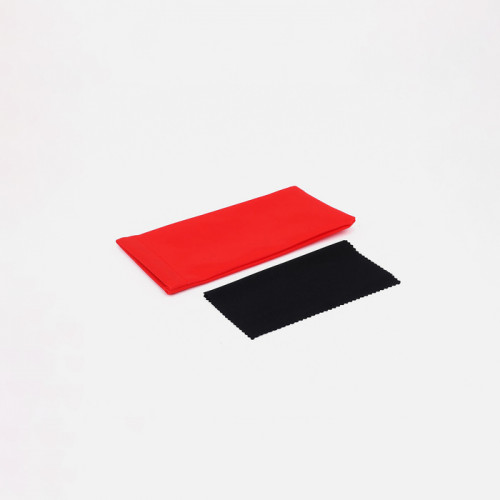 Футляр для очков на затяжке, салфетка, цвет красный (производитель не указан)