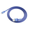 Кабель Hoco X65, microUSB - USB, 2.4 А, 1 м, TPE оплетка, синий Hoco