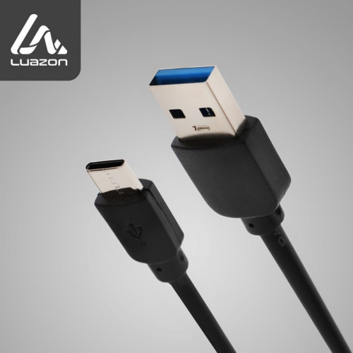 Кабель Luazon, Type-C - USB, 1 А, 1 м, чёрный Luazon Home