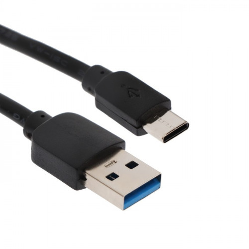 Кабель Luazon, Type-C - USB, 1 А, 1 м, чёрный Luazon Home