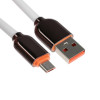 Кабель MicroUSB - USB, 2.4 A, оплётка PVC, 1 метр, белый (производитель не указан)