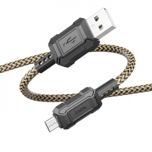 Кабель Hoco X94, Micro USB - USB, 2.4 А, 1 м, передача данных, ПВХ, золотистый Hoco