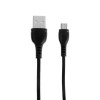 Кабель Borofone BX51, microUSB - USB, 2.4 А, 1 м, PVC оплётка, чёрный Borofone