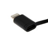 Кабель Windigo, 2 в 1, microUSB/Lightning - USB, 2 А, нейлон оплетка, 1 м, черный Windigo
