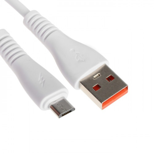 Кабель ONE DEPOT S01V, microUSB - USB, 2.4 А, 1 метр, белый No Name