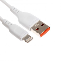 Кабель D-01L, Lightning- USB, 1 м, 2.4 A, зарядка + передача данных, белый