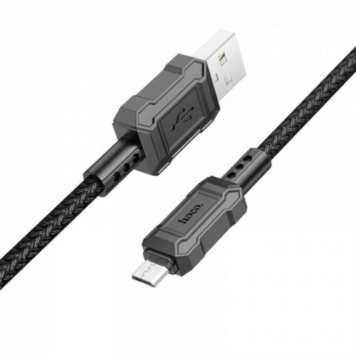 Кабель Hoco X94, Micro USB - USB, 2.4 А, 1 м, передача данных, ПВХ, чёрный Hoco