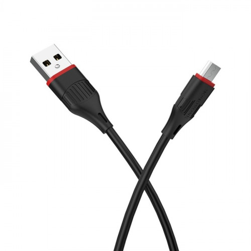 Кабель Borofone BX17, micro USB - USB, 2.4 А, 1 м, чёрный Borofone