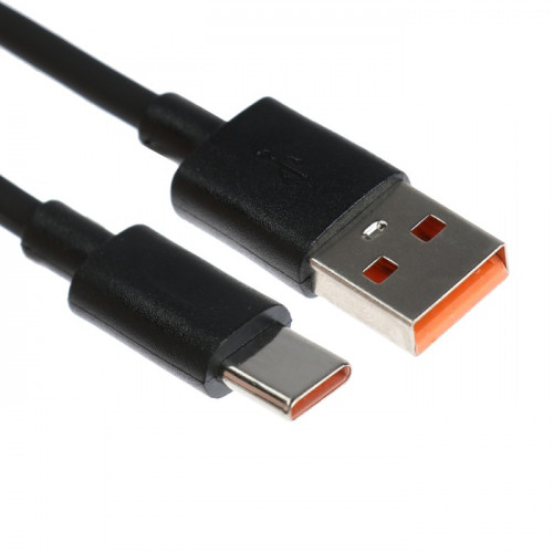 Кабель Type-C - USB, 2.4 А, 1 м, зарядка + передача данных, черный (производитель не указан)