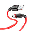 Кабель Borofone BX63, microUSB - USB, 2.4 А, 1 м, TPE оплётка, красный Borofone
