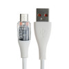 Кабель, 2 А, MicroUSB  - USB, прозрачный, TPE оплётка, 1 м, белый (производитель не указан)