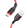 Кабель Borofone BX63, microUSB - USB, 2.4 А, 1 м, TPE оплётка, красный Borofone