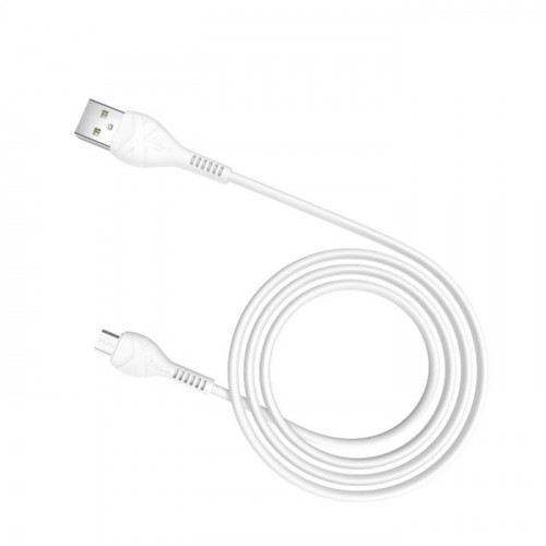 Кабель Hoco X37, microUSB - USB, 2.4 А, 1 м, PVC оплетка, белый Hoco