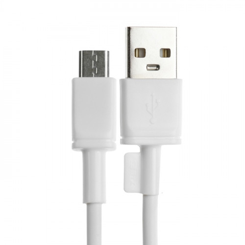 Кабель BYZ BC-041, micro USB - USB, 3 А, 1 м, силикон, белый BYZ