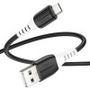 Кабель Hoco X82, MicroUSB - USB, 2.4 А, 1 м, оплётка силикон, чёрный Hoco