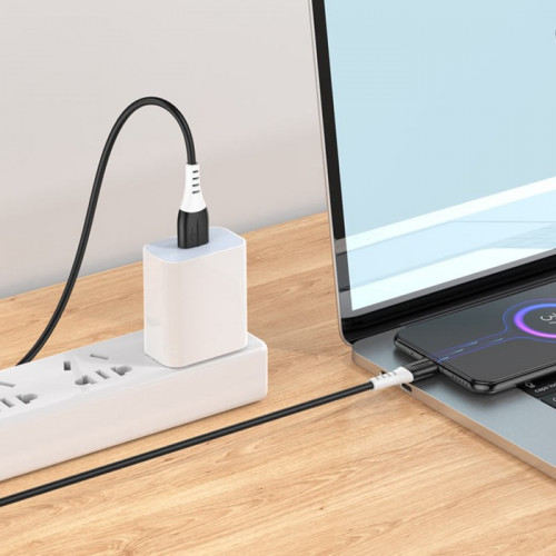 Кабель Hoco X82, MicroUSB - USB, 2.4 А, 1 м, оплётка силикон, чёрный Hoco