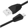 Кабель Exployd EX-K-1295, microUSB - USB, 2.4 А, 1 м, силиконовая оплетка, черный Exployd