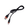 Кабель Type-C - USB, 2.4 А, 1 м, зарядка + передача данных, черный (производитель не указан)