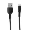 Кабель Hoco X13, Lightning - USB, 2,4 А, 1 м, PVC оплетка, чёрный Hoco