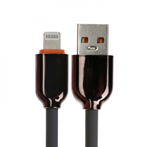 Кабель Lightning - USB, 6 A, оплётка PVC, 1 метр, серый (производитель не указан)