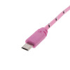 Кабель Luazon, microUSB - USB, 1 А, 1 м, оплётка нейлон, розовый Luazon Home