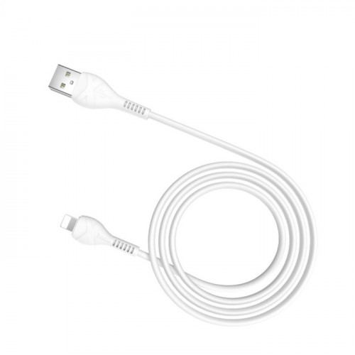 Кабель Hoco X37, Lightning - USB, 2.4 А, 1 м, PVC оплетка, белый Hoco