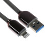 Кабель Lightning - USB, 6 А, оплётка TPE, морозоустойчивый, 1 метр, серый (производитель не указан)