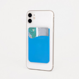 Картхолдер на телефон, цвет голубой
