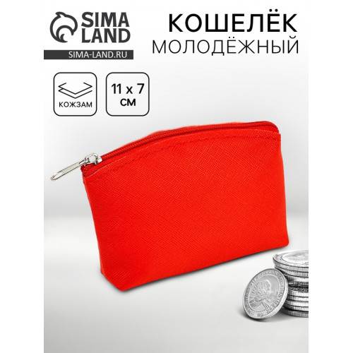 Кошелёк молодёжный, красный, 11×7 см NAZAMOK