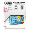 Косметичка на молнии для бассейна, большая, с ручкой, с принтом «Косметика», голубая (производитель не указан)
