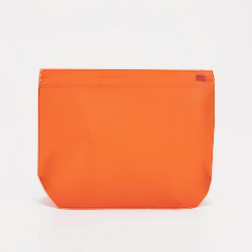 Косметичка с застежкой зип-лок, цвет прозрачный/оранжевый (производитель не указан)