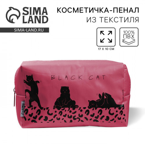 Косметичка Black Cat 17×10×5 см, на молнии NAZAMOK