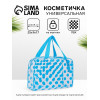 Косметичка-сумка на молнии для бассейна, с ручками, с принтом, голубая (производитель не указан)