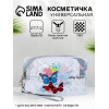 Косметичка на молнии для бассейна, маленькая, с ручкой, с принтом, серебряная (производитель не указан)