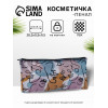 Косметичка-пенал на молнии, с рисунком, разноцветная (производитель не указан)