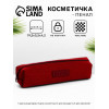 Косметичка-пенал на молнии, бордовая (производитель не указан)