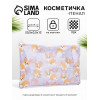 Косметичка-пенал на молнии, с рисунком, сиреневый (производитель не указан)
