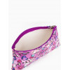 Косметичка-пенал на молнии, плоская, маленькая, с рисунком «Сердечки», розовая/разноцветная (производитель не указан)