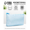 Косметичка-пенал на молнии, маленькая, с рисунком, голубая (производитель не указан)