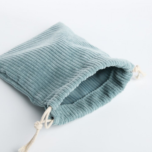 Косметичка - мешок с завязками, цвет голубой (производитель не указан)
