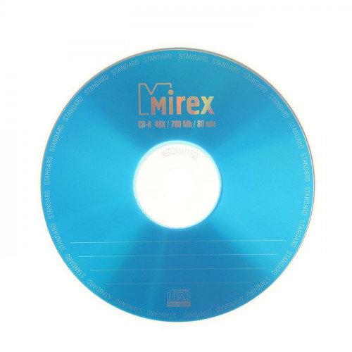 Диск CD-R Mirex Standard, 48x, 700 Мб, конверт, 1 шт Mirex