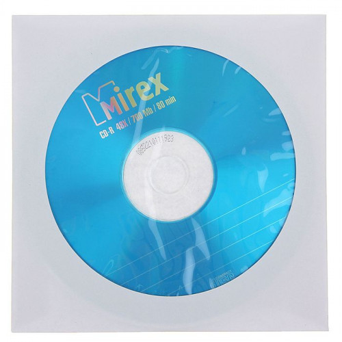 Диск CD-R Mirex Standard, 48x, 700 Мб, конверт, 1 шт Mirex
