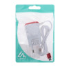 Сетевое зарядное устройство LuazON LCC-25, 2 USB, 1 А, кабель microUSB, красно-белое Luazon Home