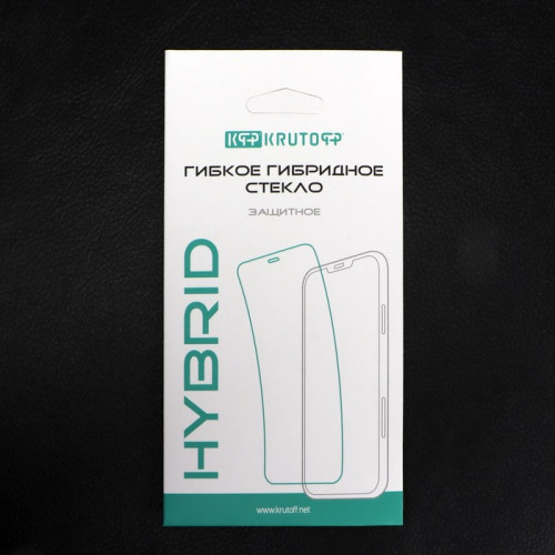 Защитное стекло Krutoff, для Xiaomi Redmi Note 9, гибридное, полный клей Krutoff