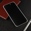 Защитное стекло для iPhone 15/16, антишпион, 9H, 0.33 мм, чёрная рамка (производитель не указан)