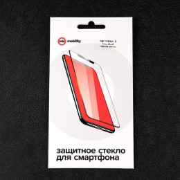 Защитное стекло mObility, для Itel Vision 3, полный клей, черное