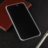 Защитное стекло для iPhone 15 Pro, антишпион, 9H, 0.33 мм, чёрная рамка (производитель не указан)