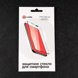 Защитное стекло mObility, для Infinix HOT 12i, полный клей, черное