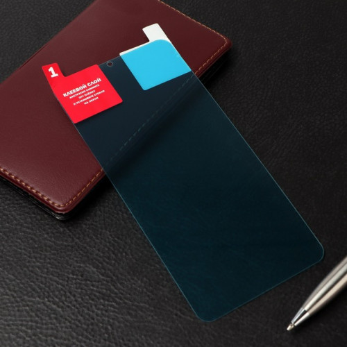 Защитное стекло Krutoff, для Xiaomi Poco M4 5G, гибридное, гибкое, полный клей Krutoff